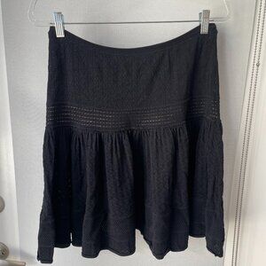 Catherine Malandrino Black Crochet Skirt – Size L